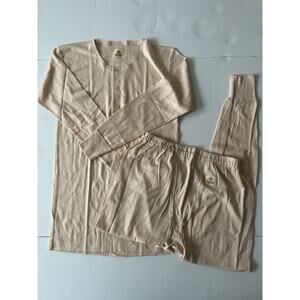 Kokan Base Layer Thermal Underwear Set Men L Cream Wool Lightweight Soft Ski